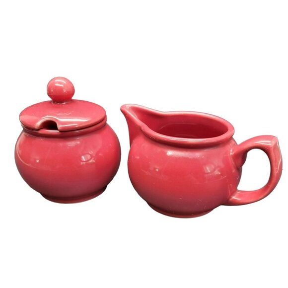 Vintage Sugar Creamer Pristine England Dusty Mauve Rose Pink Sugar Set BT1059 - Picture 2 of 7